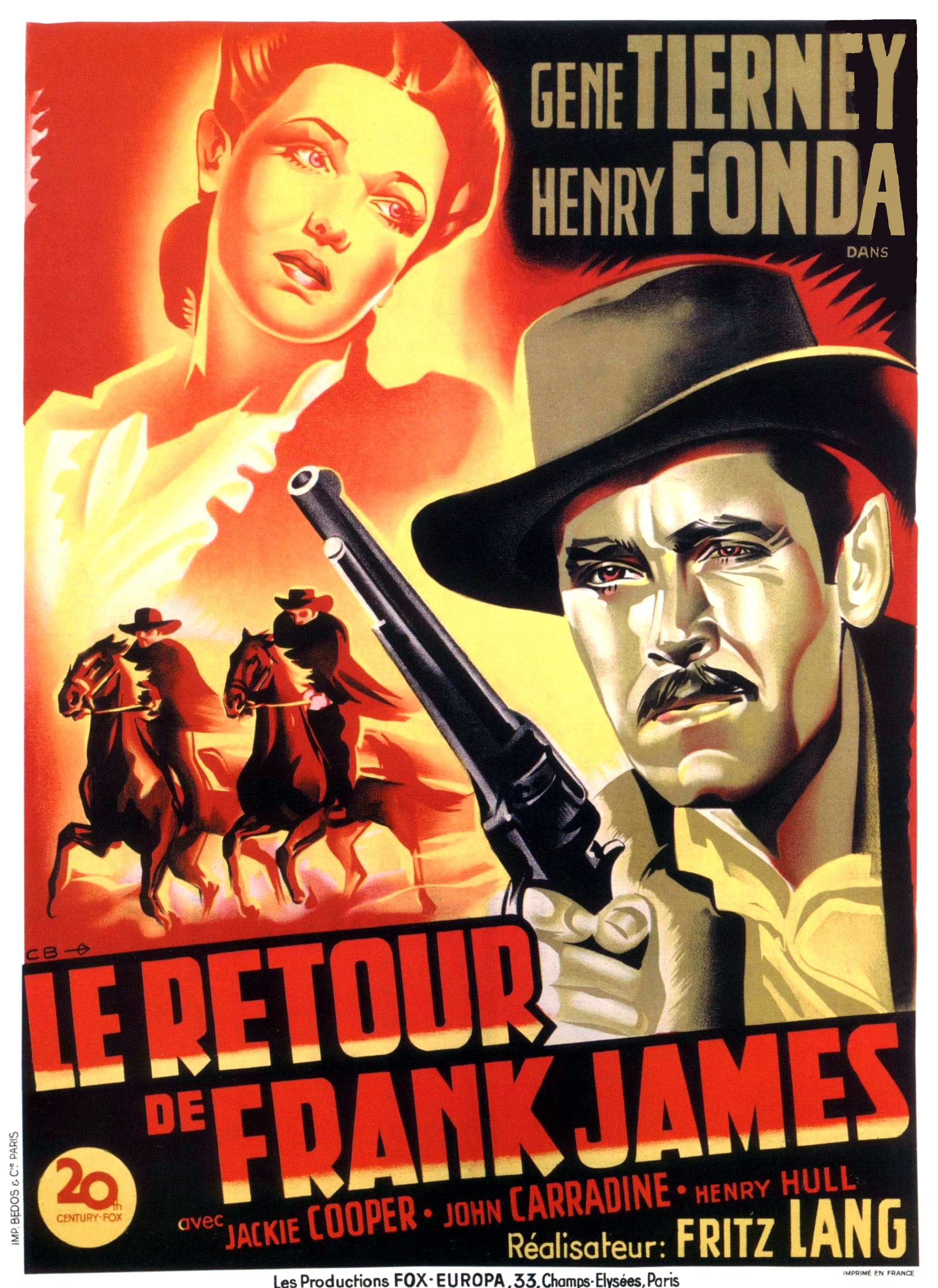 Le retour de Frank James - affiche du film
